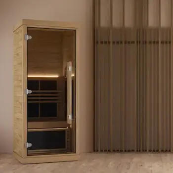 Infrared sauna with cedar wood interior by SAWO